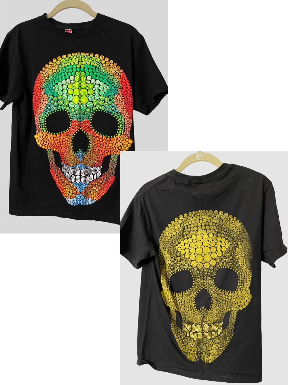 Mexican Golk Art Calavera Graphic Tee ( 3D on Front) Made in Mexico , Sz S